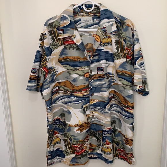 Bill Blass Men’s Unique Summer Beach Outdoor Shirt - Picture 2 of 6